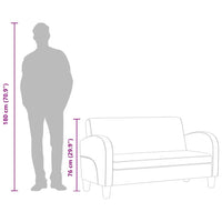 Divano a 2 Posti in Pelle Artificiale Nero 245587