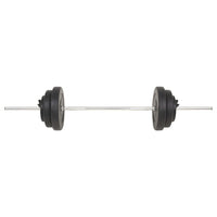 Set di manubri Long Bar 30 kg Fitness Bodybuilding Nero 02_0000742