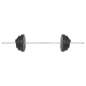 Set di manubri Long Bar 30 kg Fitness Bodybuilding Nero 02_0000742