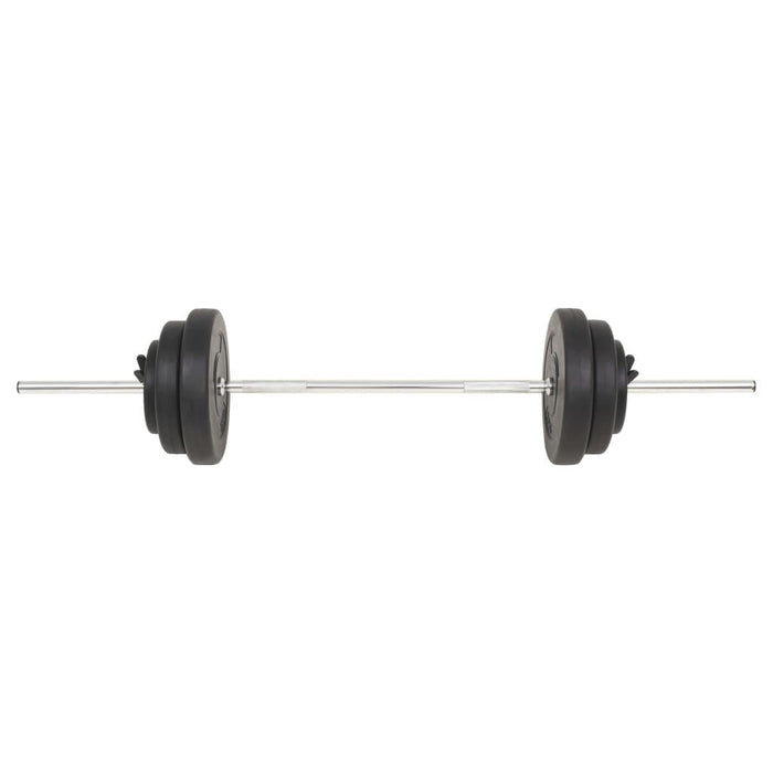 Set di manubri Long Bar 30 kg Fitness Bodybuilding Nero 02_0000742