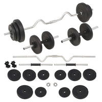 Set Bilanciere e Manubri da 30 kg cod mxl 62852