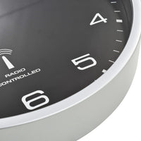 Orologio a Parete Radiocontrollato Movimento Quarzo 31 cm Nero 50618