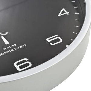 Orologio a Parete Radiocontrollato Movimento Quarzo 31 cm Nero 50618