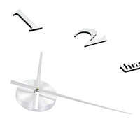 Orologio da Parete 3D in Stile Moderno 100cm XXL Argento