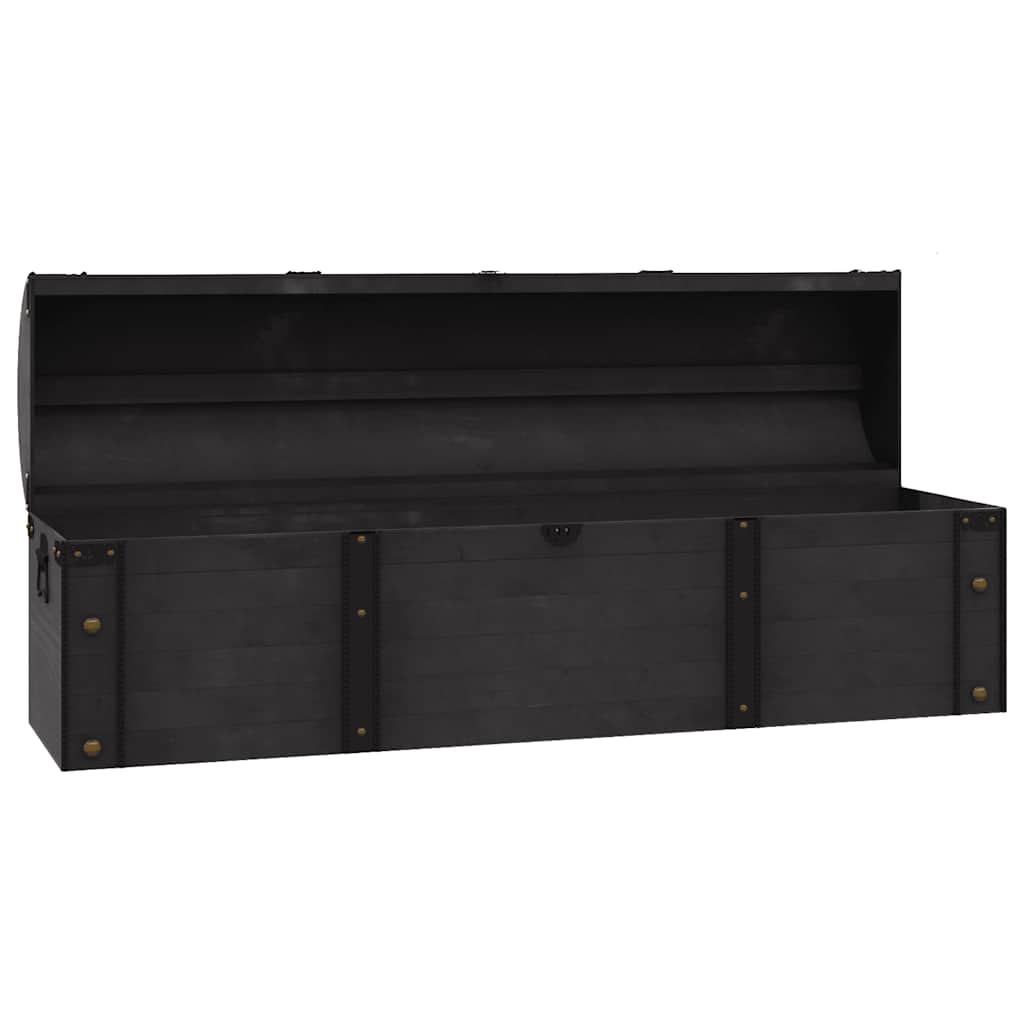 Baule in Legno Massello in Stile Vintage 120x30x40 cm cod mxl 48827