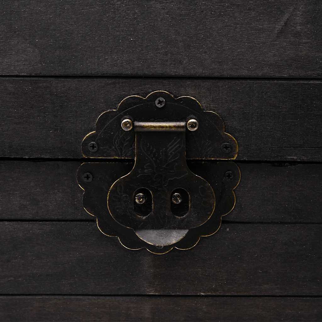 Baule in Legno Massello Stile Vintage 120x30x40 cm 245801