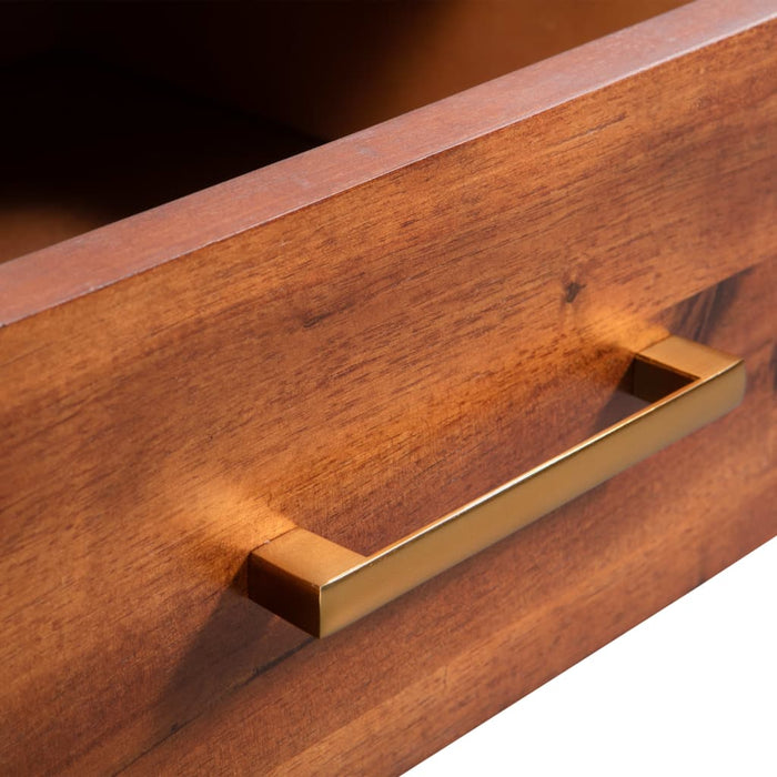 Tavolino da Salotto-Tavolino da soggiorno-Tavolo in Legno Massello di Acacia 90x50x40 cm