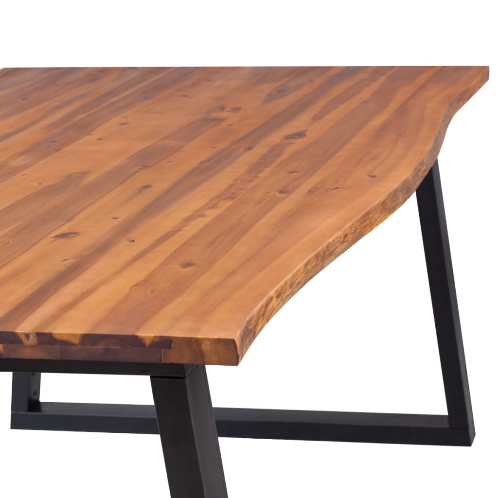 Tavolo da Pranzo Legno Massello Acacia 200x90 cm 245686