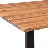 Tavolo da Pranzo Legno Massello Acacia 200x90 cm 245686