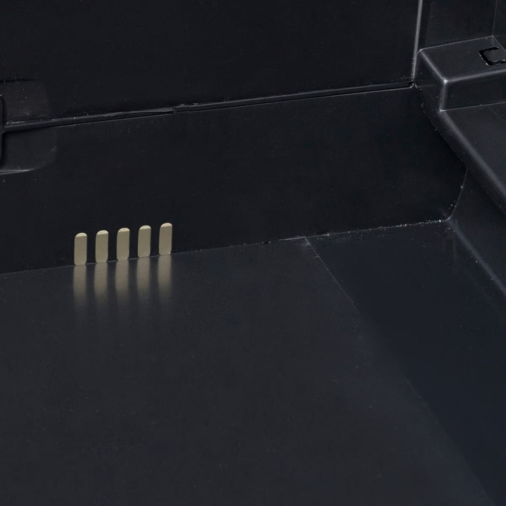 Armadietto da Giardino a 2 Ripiani Nero e Grigio 43705