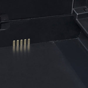 Armadietto da Giardino a 2 Ripiani Nero e Grigio 43705