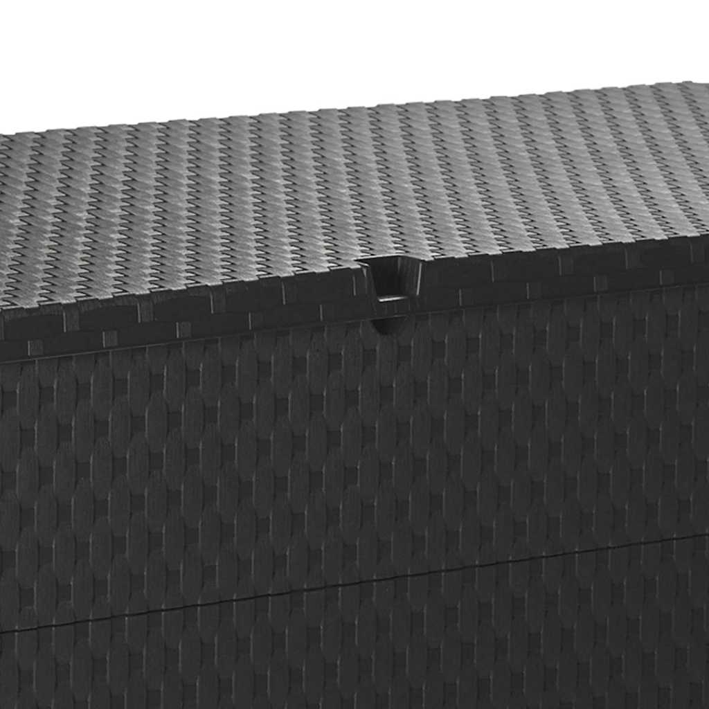 Baule da Giardino Antracite 120x56x63 cm in Rattan PP 43711