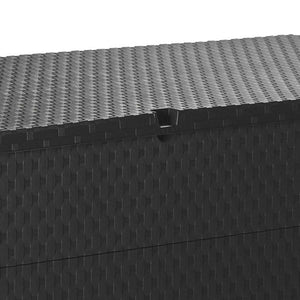 Baule da Giardino Antracite 120x56x63 cm in Rattan PP 43711