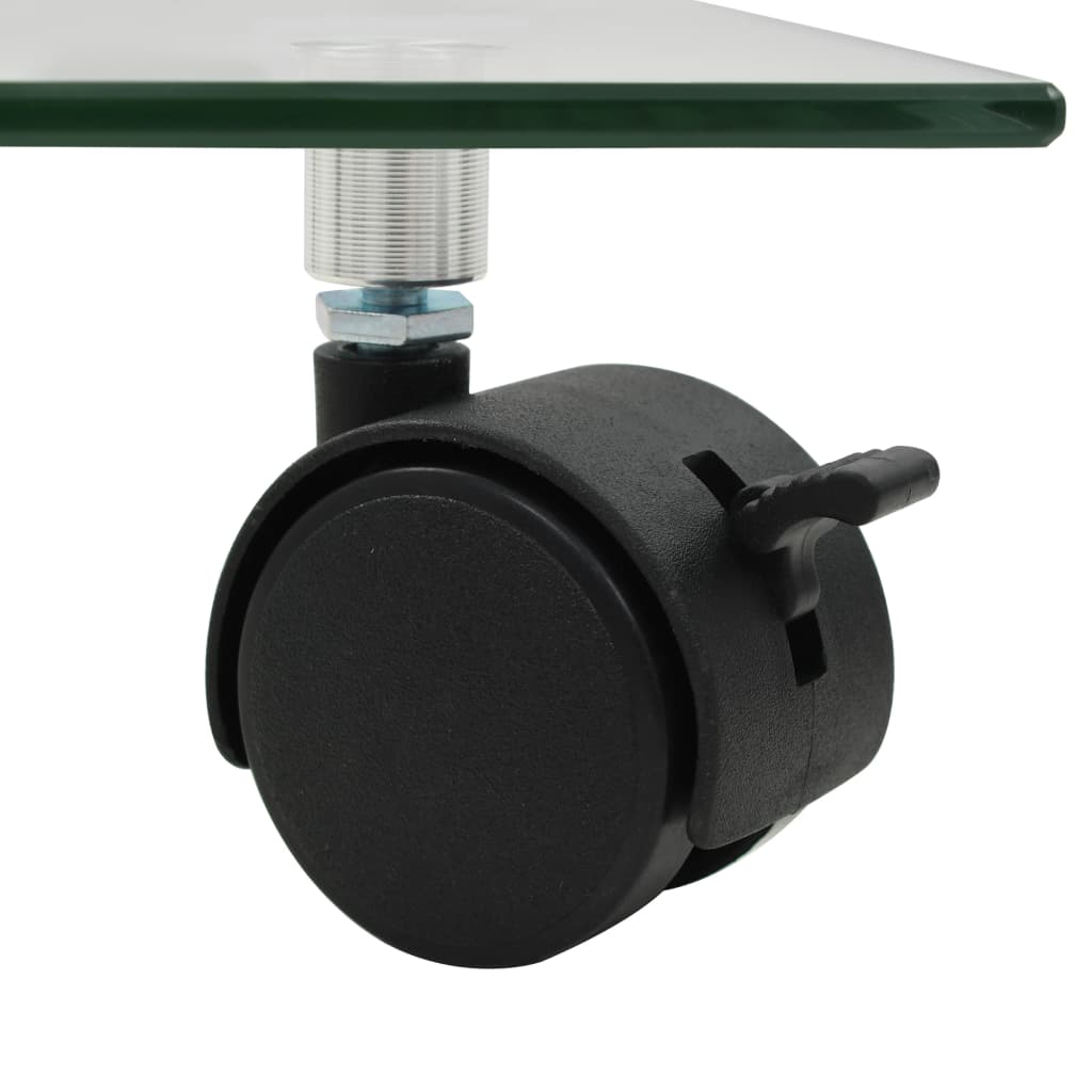 Pedane su Ruote per Piante 2pz Vetro Temperato 35x35cm Quadrato cod mxl 72527