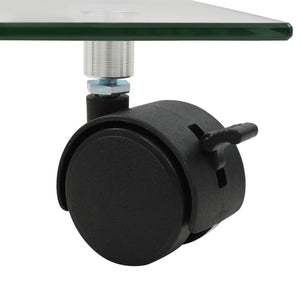 Pedane su Ruote per Piante 2pz Vetro Temperato 35x35cm Quadrato cod mxl 72527