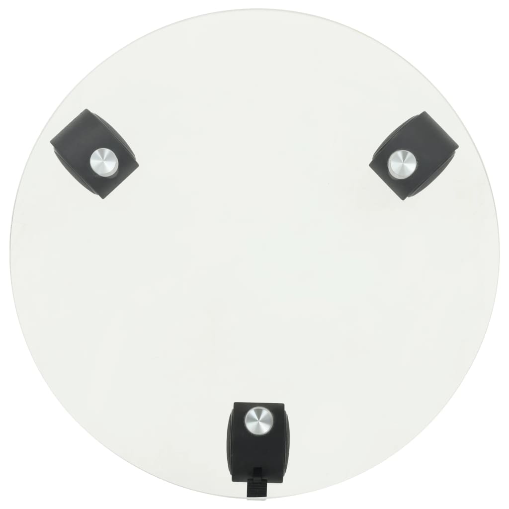 Pedane con Ruote per Piante 2pz in Vetro Temperato Rotondo 28cm 245691