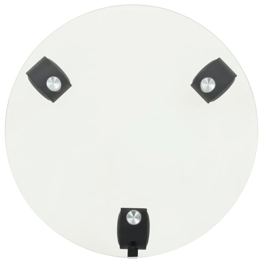 Pedane con Ruote per Piante 2pz in Vetro Temperato Rotondo 28cm 245691