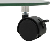 Pedane con Ruote per Piante 2pz in Vetro Temperato Rotondo 28cm cod mxl 65018