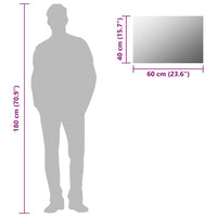 Specchio da Parete Rettangolare 60x40cm in Vetro