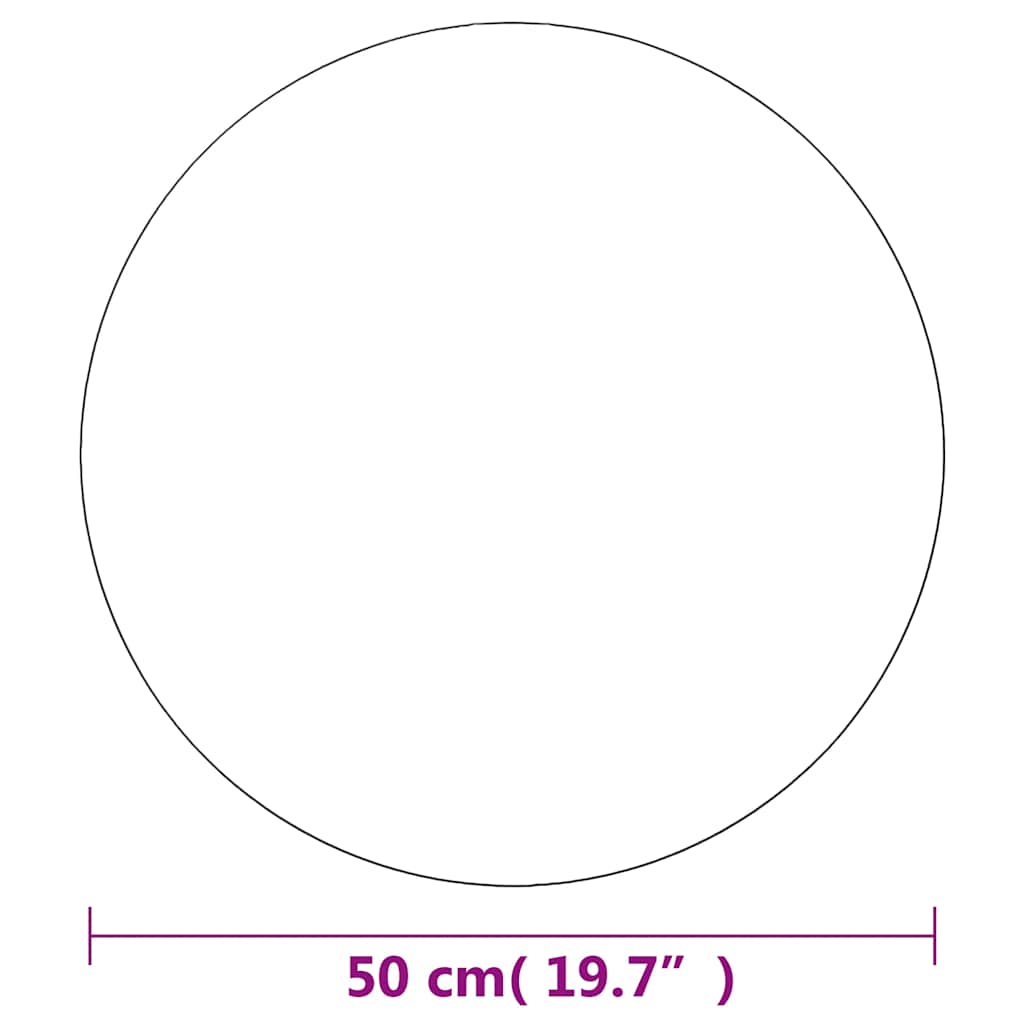Specchio da Parete 50 cm in Vetro Circolare 245703