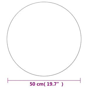 Specchio da Parete 50 cm in Vetro Circolare 245703
