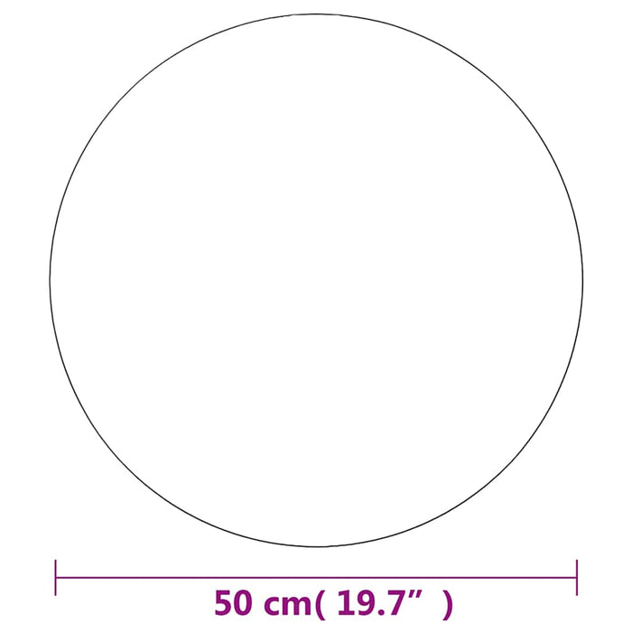 Specchio da Parete 50 cm in Vetro Circolare 245703
