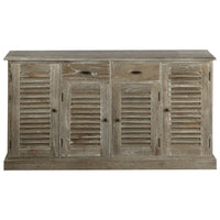 Credenza in Legno Massello di Mindi 145x32,5x77cm 245508