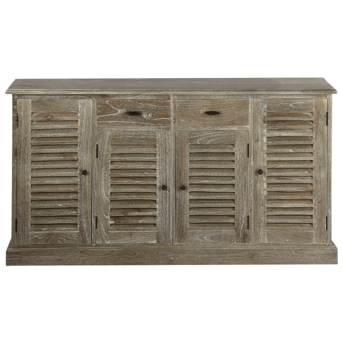 Credenza in Legno Massello di Mindi 145x32,5x77cm 245508