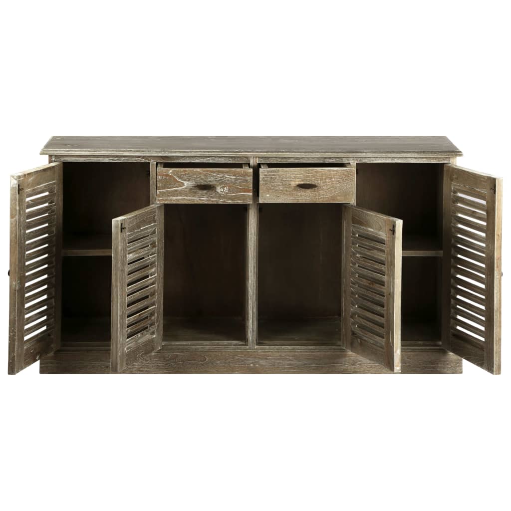 Credenza in Legno Massello di Mindi 145x32,5x77cm 245508