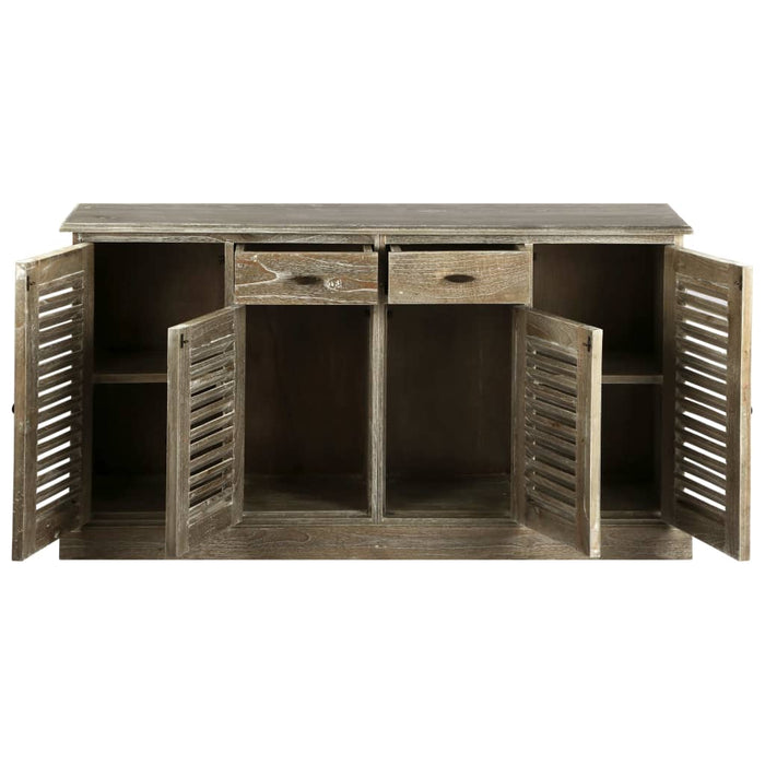 Credenza in Legno Massello di Mindi 145x32,5x77cm 245508