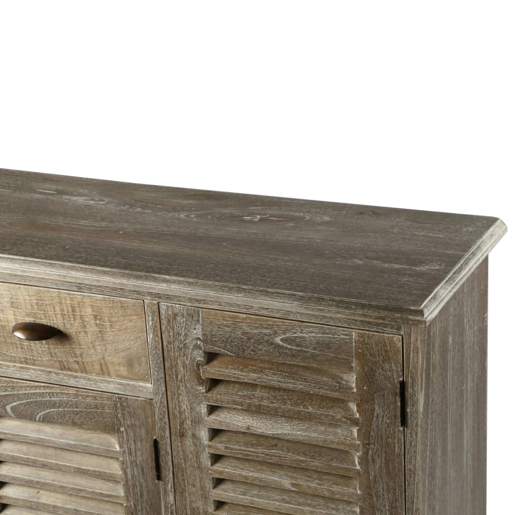 Credenza in Legno Massello di Mindi 145x32,5x77cm 245508