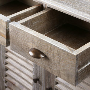 Credenza in Legno Massello di Mindi 145x32,5x77cm 245508