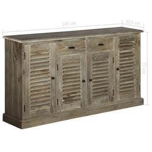 Credenza in Legno Massello di Mindi 145x32,5x77cm 245508
