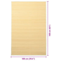 Tappeto in Bambù 100x160 cm Naturale 245820