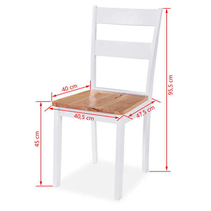 Set da Pranzo 3 pz in MDF e Legno di Hevea Bianco cod mxl 7695