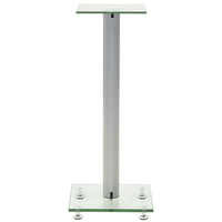 Supporti per Altoparlanti 2pz Vetro Temperato 1 Colonna Argento 50672