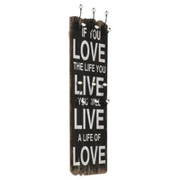 Appendiabiti da Parete con 6 Ganci LOVE LIVE 120x40 cm