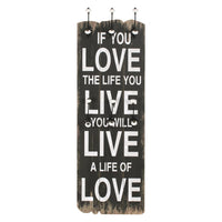 Appendiabiti da Parete con 6 Ganci LOVE LIVE 120x40 cm