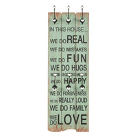 Appendiabiti da Parete con 6 Ganci HAPPY LOVE 120x40 cm