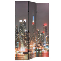 Paravento Pieghevole 120x170 cm Stampa New York di Notte 245861