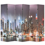 Paravento divisorio pieghevole divisorio mobile decorativo 228 cm New York at Night 0802025