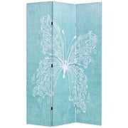 Paravento/divisorio/parete divisoria/decorazione/mobile 120 cm motivo farfalla blu 0802046