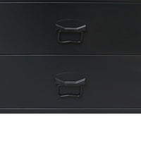 Credenza buffet consolle mobile contenitore con cassetti in metallo stile industriale 93 cm nero 4402223