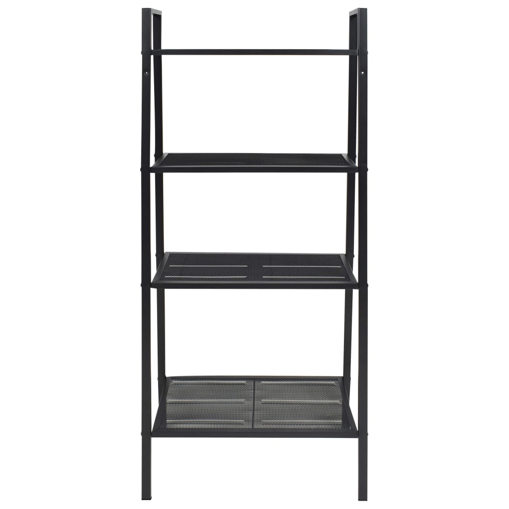 Libreria a Scala con 4 Ripiani in Metallo Nero cod mxl 47693