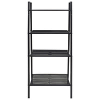 Libreria a Scala con 4 Ripiani in Metallo Nero cod mxl 47693