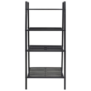 Libreria a Scala con 4 Ripiani in Metallo Nero cod mxl 47693