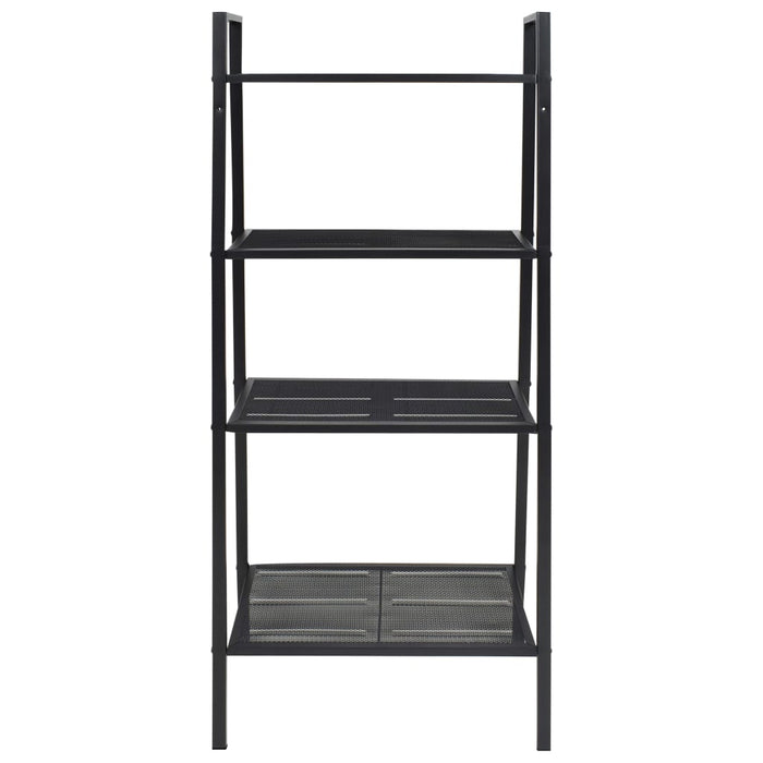 Libreria a Scala con 4 Ripiani in Metallo Nero cod mxl 47693