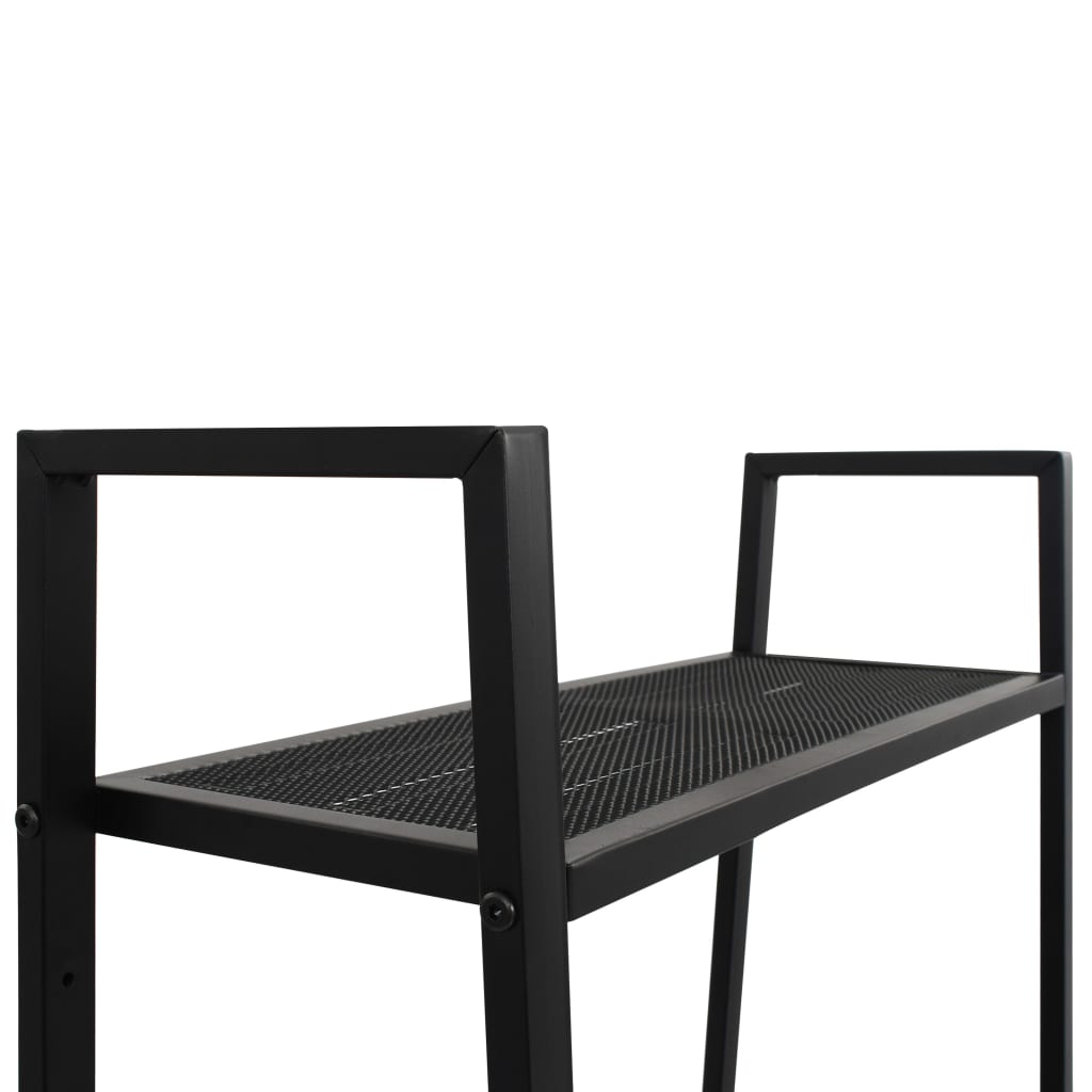 Libreria a Scala con 4 Ripiani in Metallo Nero cod mxl 47693