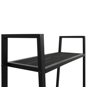 Libreria a Scala con 4 Ripiani in Metallo Nero cod mxl 47693