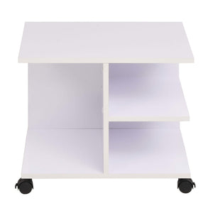 Scaffale con Ruote 50x35x42 cm Bianco 245724